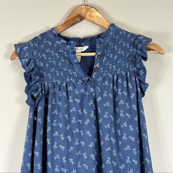 Matilda Jane Blue Cottagecore Peasant Prairie Flutter Sleeve Jenna Top - Picture 3 of 5